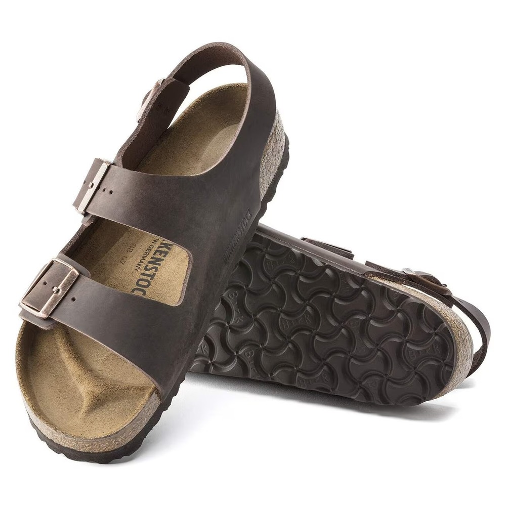 Birkenstock Milano BS Habana Mens Size EU 46 US 13 Regular Leather Sandals Brown
